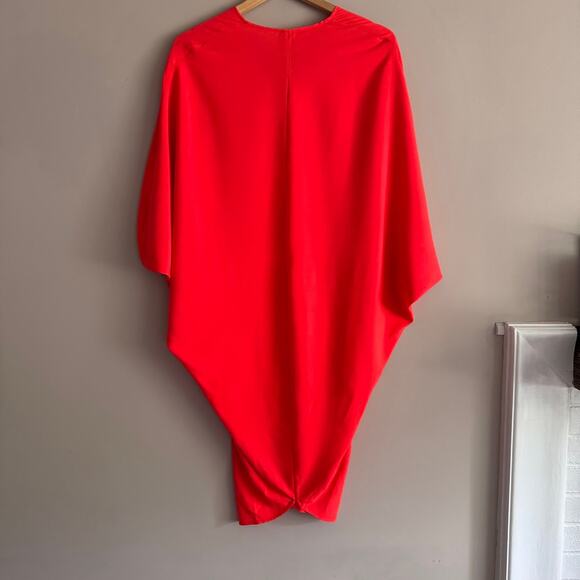 Zero + Maria Cornejo Koya Silk Charmeuse Dress in Safety Orange Size 6 New $895 - Picture 8 of 8